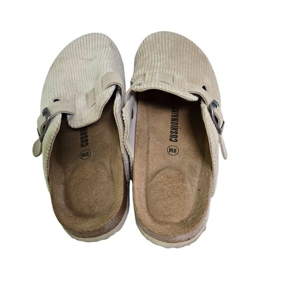 Cushionaire Hana Cork Footbed Clog Beige Corduroy Size 8M - Picture 7 of 10